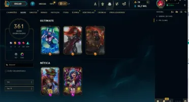 Conta Lol 100% Segura | Full Acesso | 361 Skins | Todos Camp