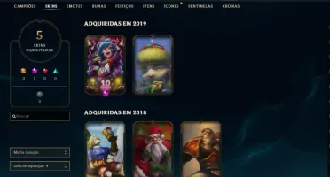 Conta LOL, dês da Season 8 unranked