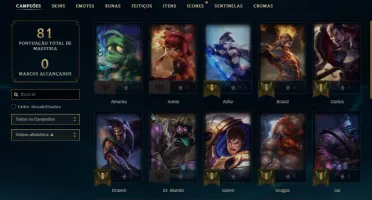 Conta LOL, dês da Season 8 unranked