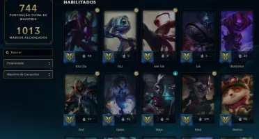 Conta LOL, 166 skins, 28 M7, Level 508, Todos os Campeões.