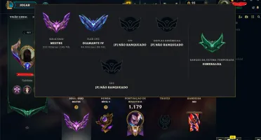CONTA DE LEAGUE OF LEGENDS Elo Mestre - Solo/duo e Flex