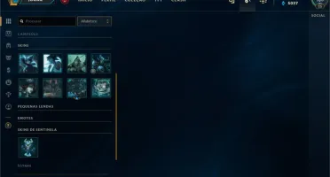 CC Lol LV25 skins para ativar no inventario