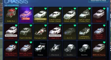 Conta Rocket League 600+ Itens/Skyline, Fennec Franco...