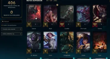 Conta lol s6 113 champs 45 skins