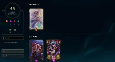 Conta lol s6 113 champs 45 skins
