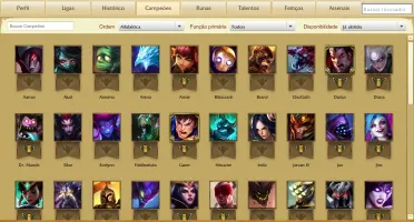 Conta Unranked Lvl 30, 55 champions e 9 skins