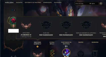 Bronze 4 com 25 Champs e 3 Skins