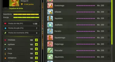 CRA + LADINO NIVEL OMEGA COM 10 PROFISSOES LEVEL 200