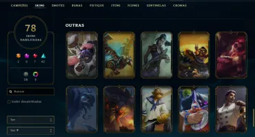 Fullacesso - Conta De 2017 - 78 Skins - Level 312 - 154 Camp