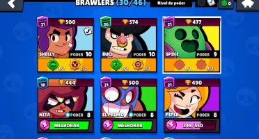 BRAWL STARS NVL 96, 10.000 TROFÉIS, 1 LENDARIO, COM 3 NV 10!