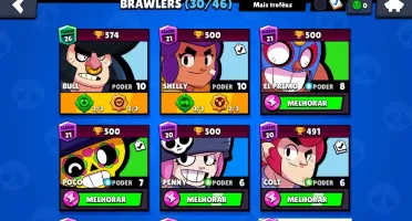 BRAWL STARS NVL 96, 10.000 TROFÉIS, 1 LENDARIO, COM 3 NV 10!