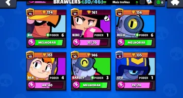 BRAWL STARS NVL 96, 10.000 TROFÉIS, 1 LENDARIO, COM 3 NV 10!