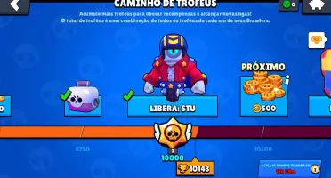 BRAWL STARS NVL 96, 10.000 TROFÉIS, 1 LENDARIO, COM 3 NV 10!