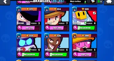 BRAWL STARS NVL 96, 10.000 TROFÉIS, 1 LENDARIO, COM 3 NV 10!