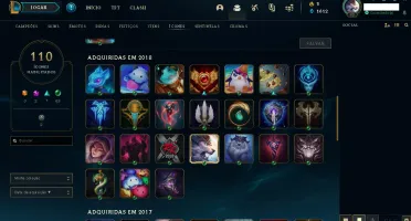 Conta Nível 83, 88 Campeões, Prata 1, MMR Alto e 40 Skins