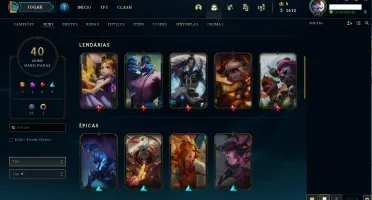 Conta Nível 83, 88 Campeões, Prata 1, MMR Alto e 40 Skins