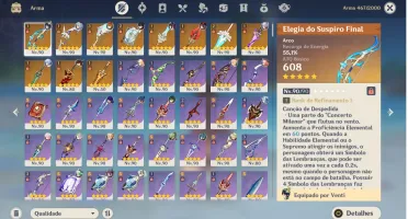Conta Ar59, 20 Personagens 5*, 4 Archon E 11Armas 5*