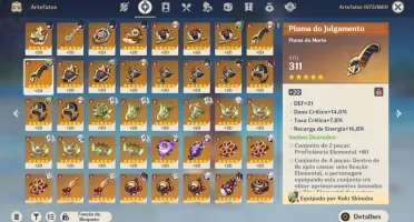 Conta Ar59, 20 Personagens 5*, 4 Archon E 11Armas 5*