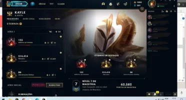 Conta kayle prateada e Corki OVNI (Silver Kayle e crk OVNI)