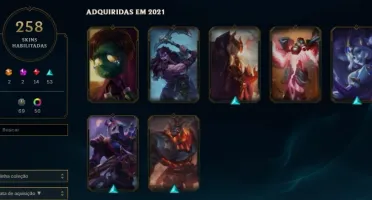 conta lol plat 4 todos os champs e 258 skins