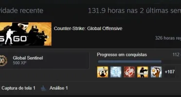 CONTA GLOBAL - 300 HORAS,92 WINS,100+ELOGIOS *LVL 17 STEAM*