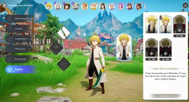 Conta 7DS Origin - Escanor C8 (skin de arma) + Meliodas C7