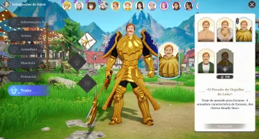 Conta 7DS Origin - Escanor C8 (skin de arma) + Meliodas C7