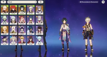 AR37 - Xiao com Jade + Kazuha + Diluc + Keqing + Falcão