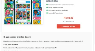 Loja Virtual Digital Estilo Landing Page