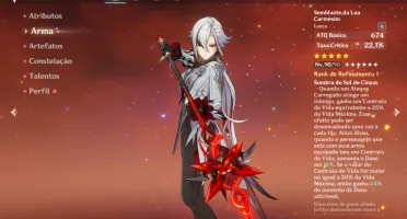 Conta Genshin Alercchino C6 + BIS