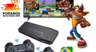 Video stick retrô 4k hdmi 15 mil game. Único com jogos em Po