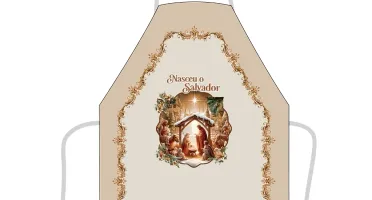 Avental de Cozinha 80x60cm - Natal Clássico