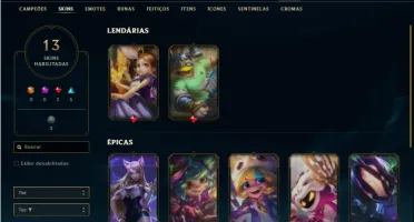Conta Nivel 27 com 25 Champs, 12 Skins + 1350 RP Sobrando
