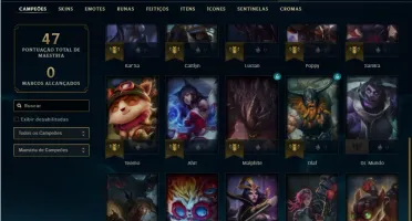 Conta Nivel 27 com 25 Champs, 12 Skins + 1350 RP Sobrando