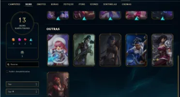 Conta Nivel 27 com 25 Champs, 12 Skins + 1350 RP Sobrando