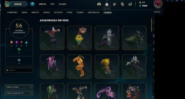 conta LOL, mmr gold/platina, muita skin e todos os campeoes