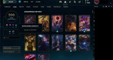 conta LOL, mmr gold/platina, muita skin e todos os campeoes