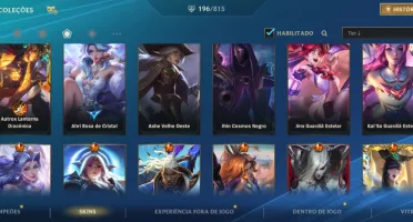 Conta 196 skins feita no primeiro dia