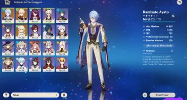 Conta AR37 com Ayato e Kazuha com benção