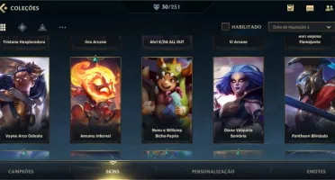 CONTA WILD RIFT 30 SKINS - 56 CHAMPS