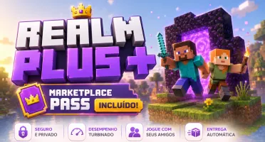 Servidor Realms Plus + MarketPlace Pass de Minecraft Bedrock