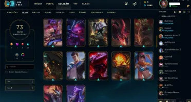 CONTA LOL LVL 86 PRATA II MUITAS SKINS