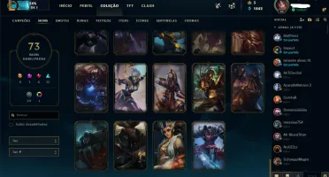 CONTA LOL LVL 86 PRATA II MUITAS SKINS