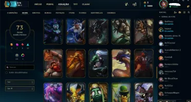 CONTA LOL LVL 86 PRATA II MUITAS SKINS