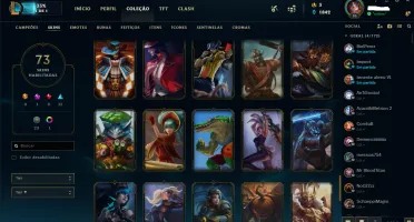 CONTA LOL LVL 86 PRATA II MUITAS SKINS