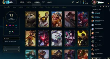 CONTA LOL LVL 86 PRATA II MUITAS SKINS