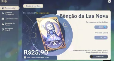 Conta Genshin 26 Personagens 5* AR 58 No Garantido e Mais !!