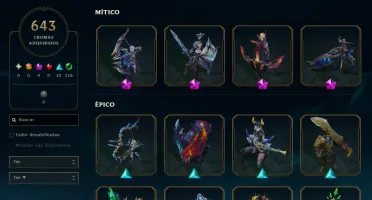Conta LoL lvl 900 várias skins