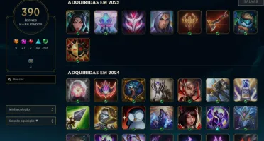 Conta LoL lvl 900 várias skins