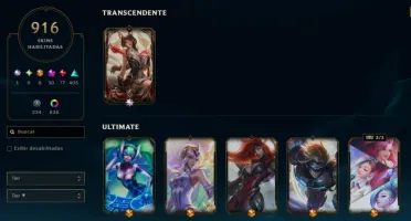 Conta LoL lvl 900 várias skins